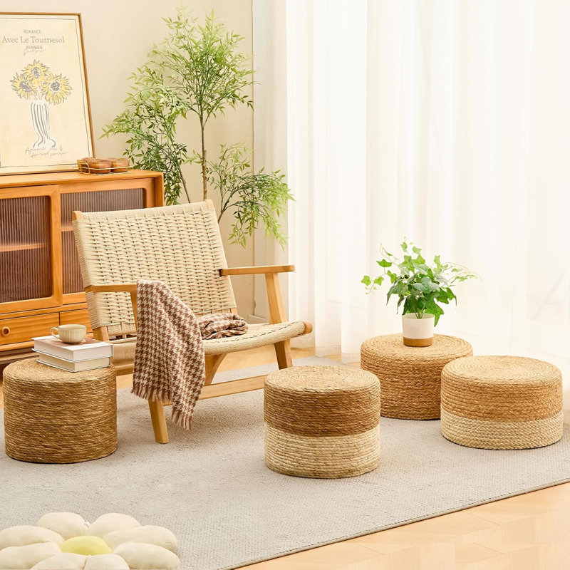 Repose-pieds rond, repose-pieds Pous, table basse d'appoint