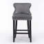 Upholstered Counter Stool with Solid Wood Frame-516169276