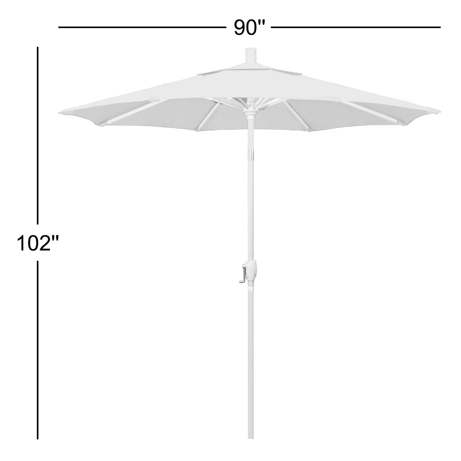 Wallach 90'' Outdoor Umbrella, Lemon Performance
