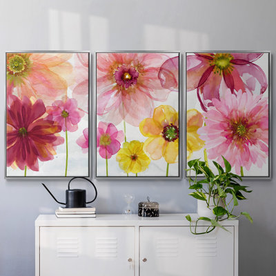 Pop of Spring, reproduction sur toile 3 pièces