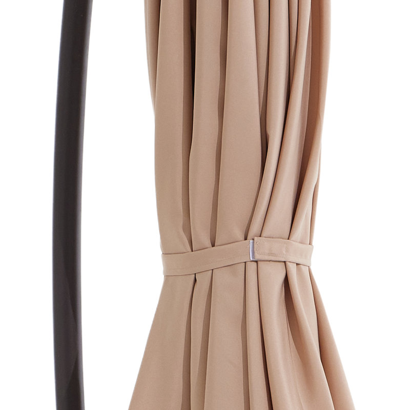 Parasol en porte-à-faux Haque, Tanné, H 98,4 po x l 120 po x P 120 po