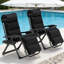Ensemble de chaises longues inclinables et pliantes pour l'extérieur