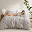 Ensemble de couette 3 pièces gris