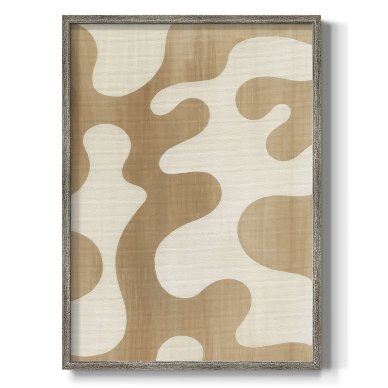 Sienna Ripples I, reproduction encadrée - bois massif, H 11 po x l 9 po
