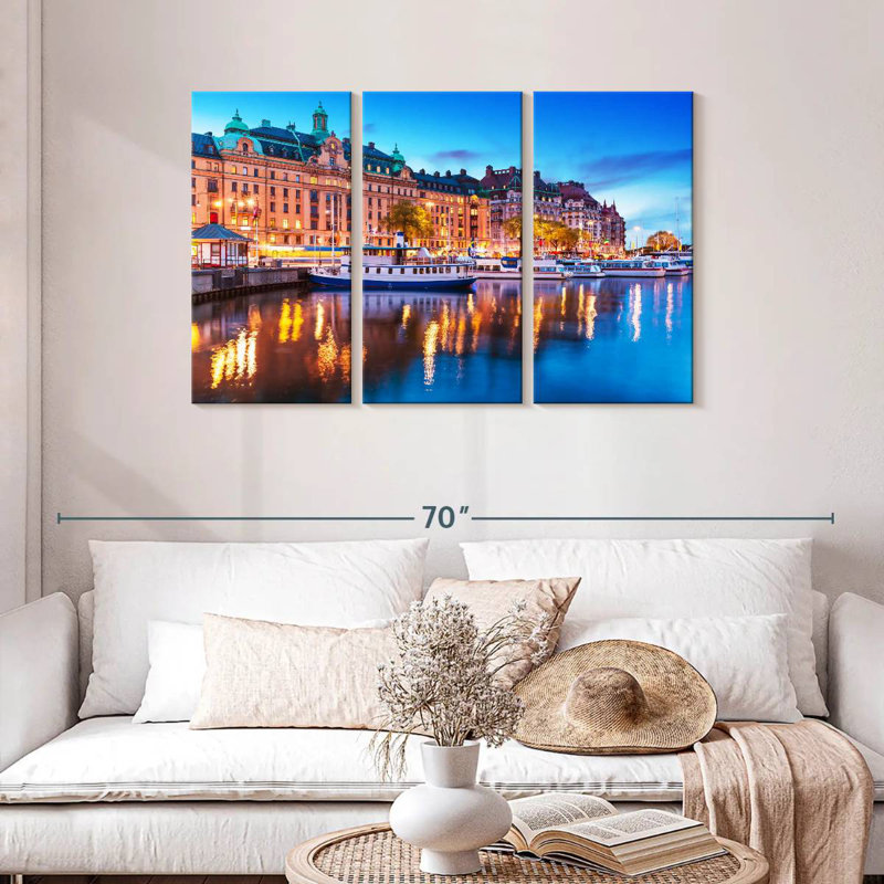 Rorry Evening In Stockholm, 28" H x 45" W