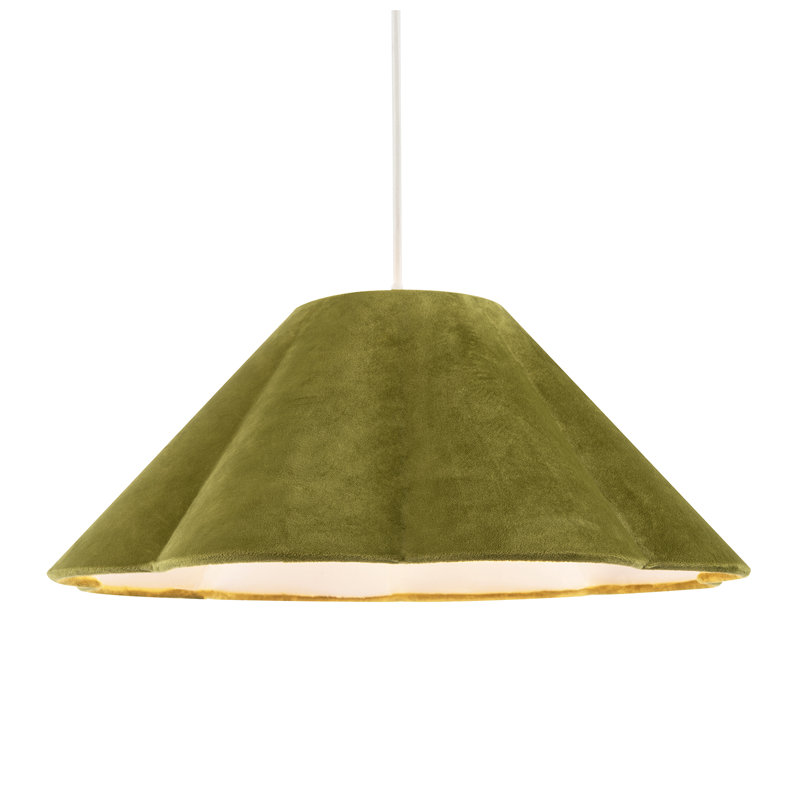 16cm H Fabric Empire Lamp Shade ( No Direct Attachment Method ) in Green