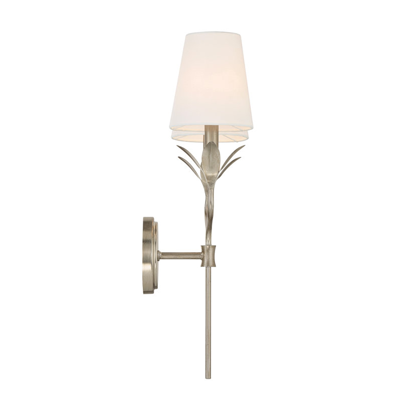 Dassel 2 Light Matte White Sconce, Silver