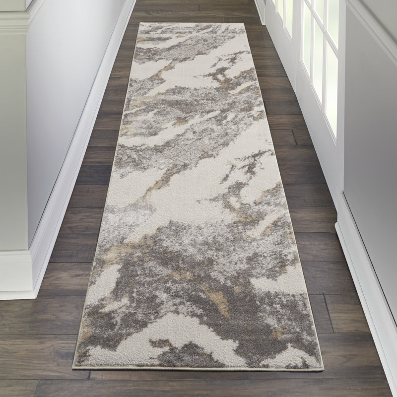 Tapis brun Rozella, Tapis de couloir 2 pi 2 po x 7 pi 6 po