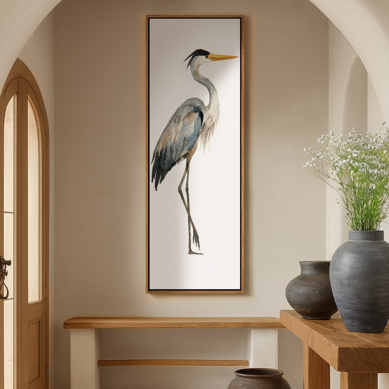 Très grand art mural rétro encadré pour art classique, Naturel, H 60 po x l 20 po