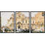 Gondole italienne, paysage urbain, rivière, 3 pièces-91875277-91875276