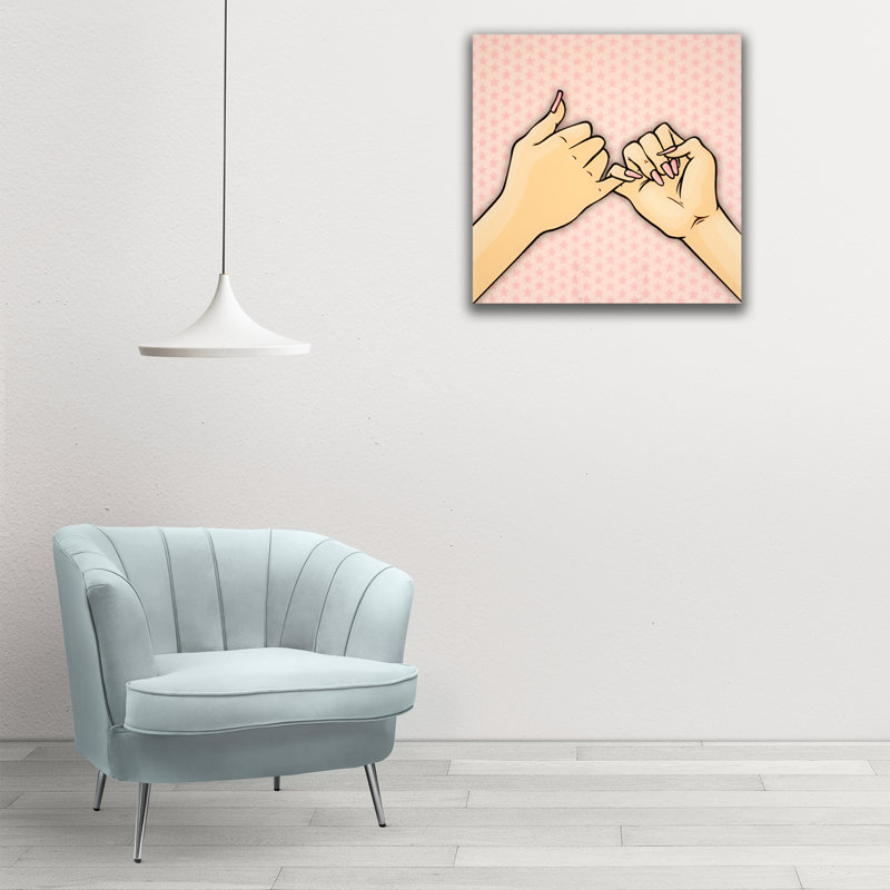 Décoration murale Pinky Promise, H 12 po x l 12 po x P 0,2 po