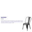 Chaise d'appoint empilable en métal Lily-1653966826