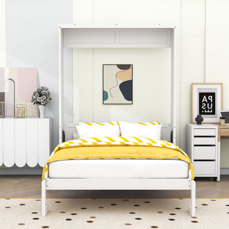 Lit escamotable en bois avec bureau, Double