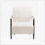 Fauteuil d'appoint rembourré avec structure en métal-90327184