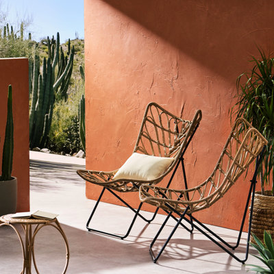 Outdoor Chairs   Of 2  - Brown Appearance For Outdoor, 2