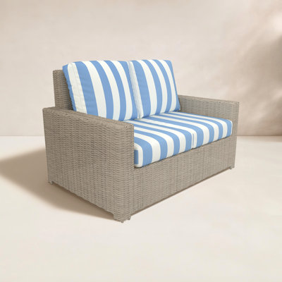 Henri Outdoor Loveseat With Sunbrella Cushions