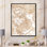 Art en marbre doré sur blanc - reproduction sur toile