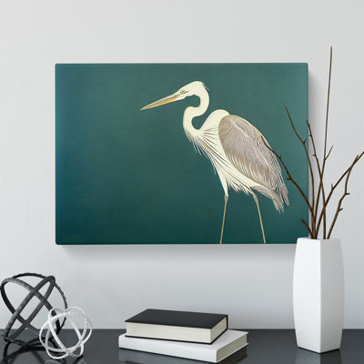Alluring Heron Bird - Wrapped Canvas