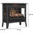 Freestanding Electric Fireplace Stove Heater with 3D Flame Effect for 1,000 Sq. Ft, Bronze