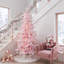 Sapin de Noël artificiel mince enneigé 6 pi avec 260 lumières blanc chaud et multicolore, 9 fonctions avec pédale de pied-129208492