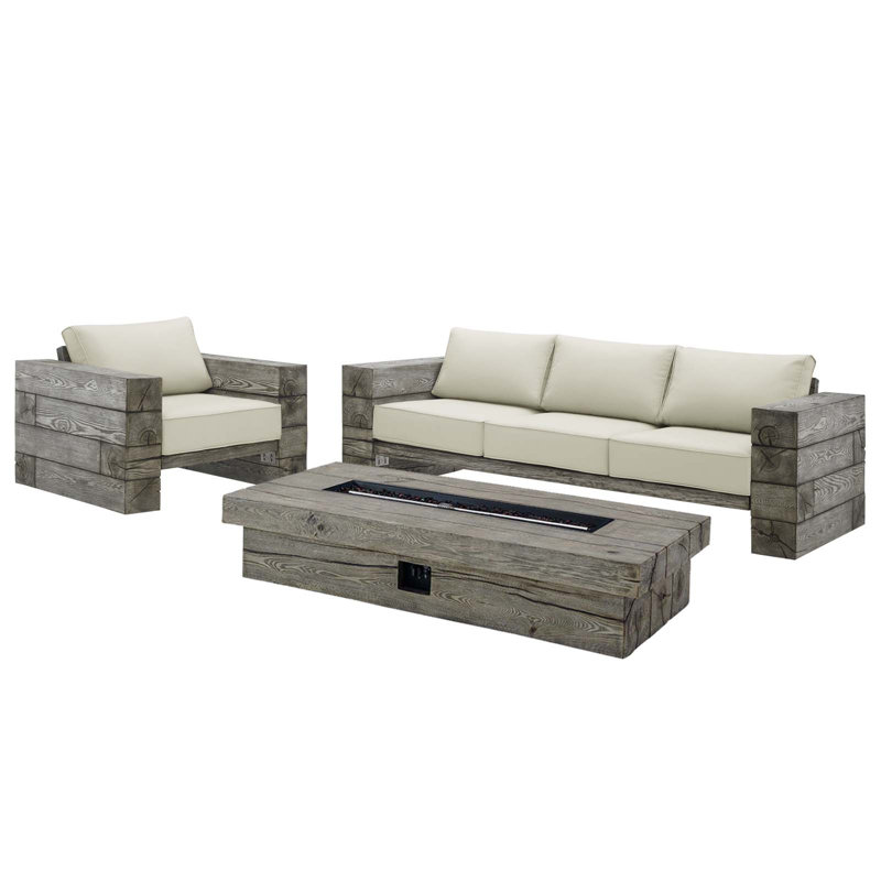 Ensemble de patio extérieur 3 pièces Manteo