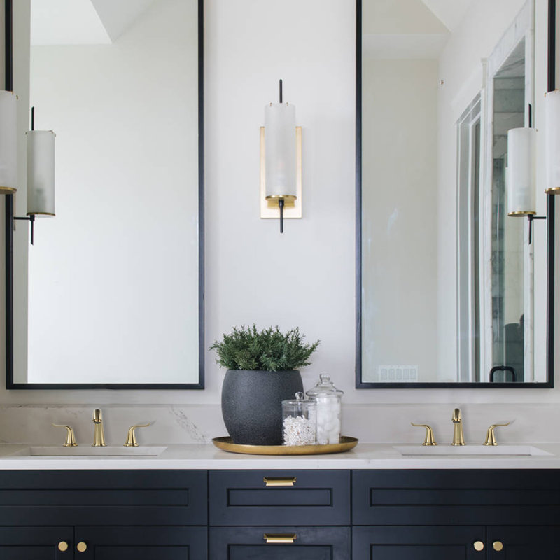 Widespread 2-handle Bathroom Faucet with Drain Assembly, Gold