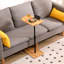 Table basse Couch Tray Bamboo - Table d'appoint à hauteur ajustable, ovale en forme de C