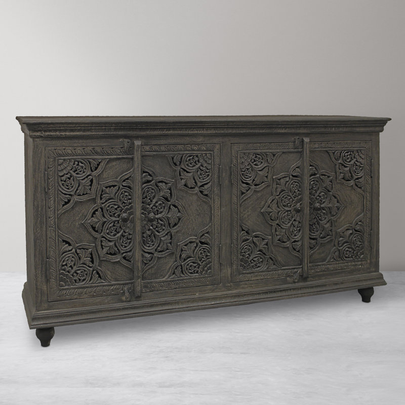 Aitkin 71'' Solid Wood Sideboard, Distressed Gray