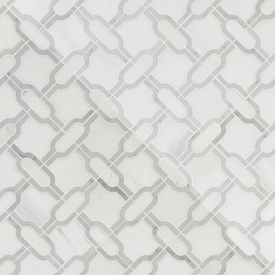 Bianco Dolomite Gridwork 12 in. x 12 in. Polished Marble Mosaic Tile -  MSI, SMOT-BIANDOL-GRIDP