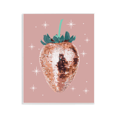 Luminous Glam Strawberry, plaque murale par Lil 'Rue