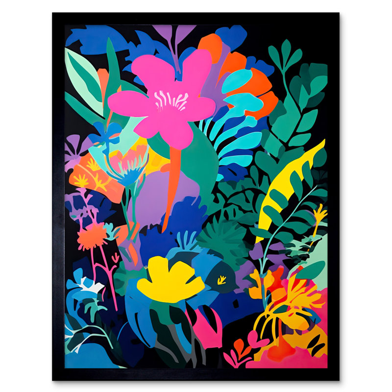 Adelmino Henri Matisse Inspired Floral Landscape Vibrant - Single Picture Frame Print
