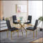 Ensemble de 4 chaises, siège noir-439176091-439176090