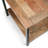 Moreland Skyler 22"W Solid Mango Wood and Metal Industrial End Table with Open Storage Shelf-85952044-75558126
