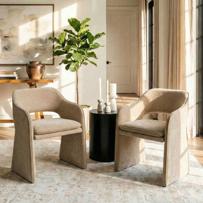 Upholstered Chenille Accent Armchair