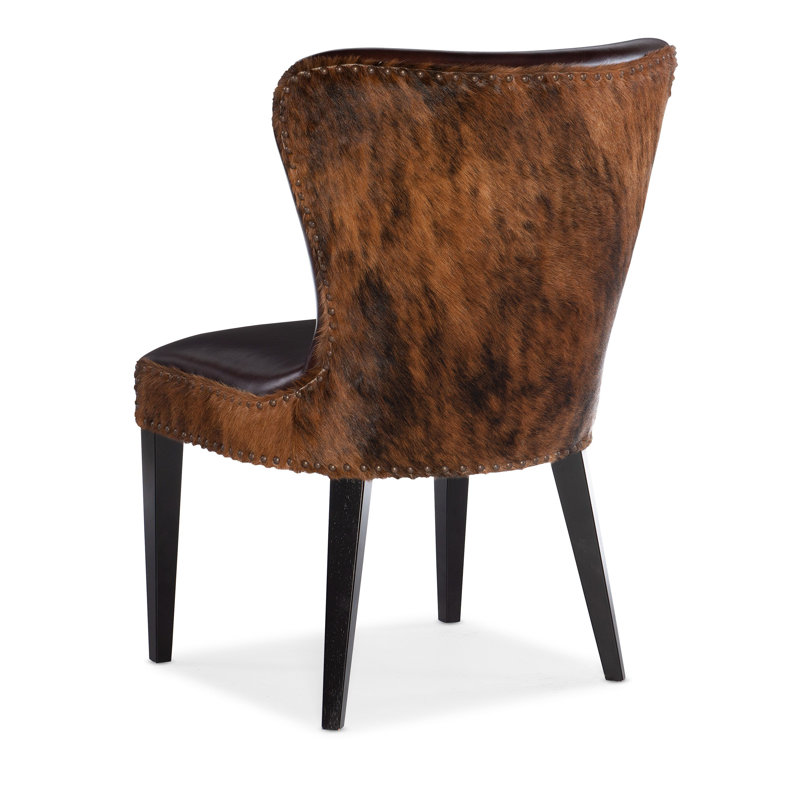Kano Accent Chair with Dark Brindle HOH, Brown Genuine Leather