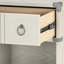 Table de chevet grise avec tablette et tiroir Easy-Reach de 16,5 pouces de profondeur