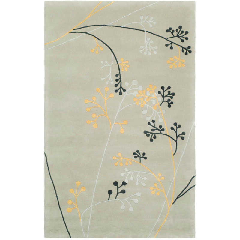Soho Hand Tufted Wool Floral Rug, Rectangle 7'6" x 9'6"