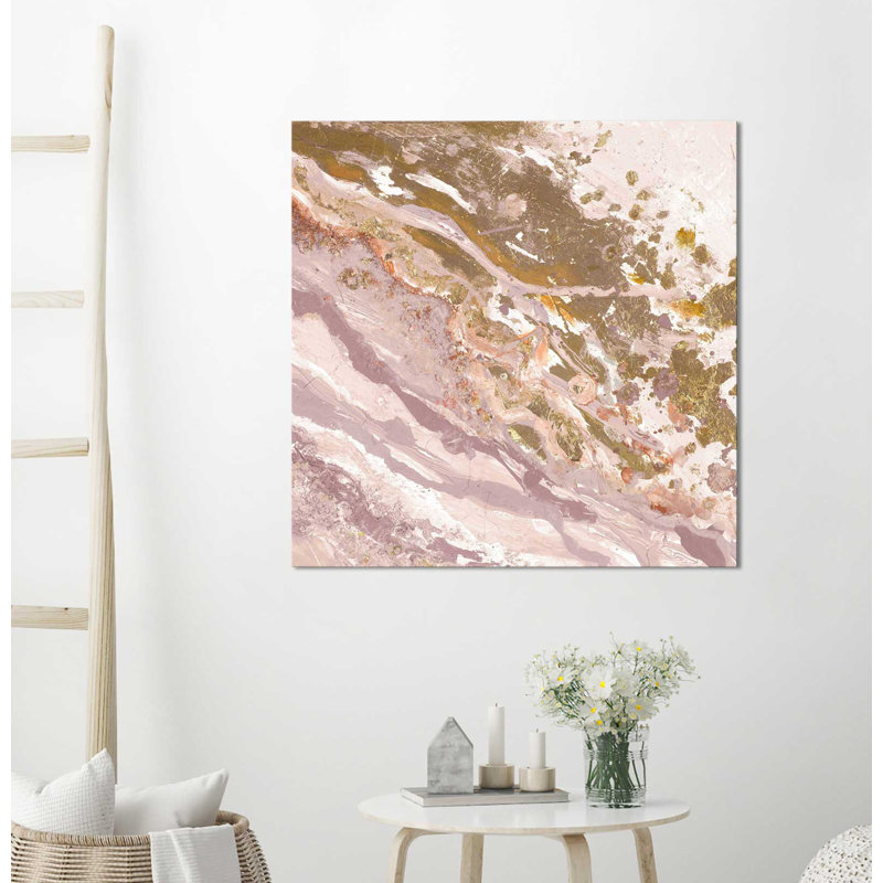 «Turbulence Square II», reproduction de peinture acrylique, H 18 po x l 18 po x P 1 po, Toile tendue