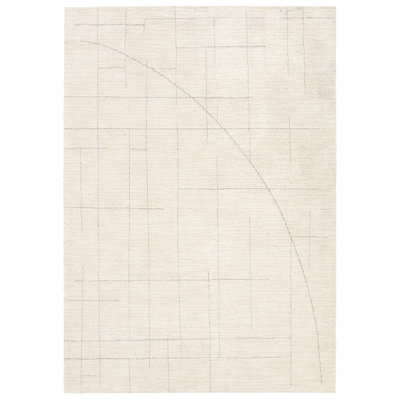 Tapis rayé crème / gris Vibe By Orren Ellis