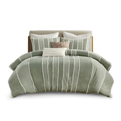 3 Piece Striped Cotton Bedding For Bedroom In With Alternating And Stripes