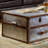 Rustic Vintage Rivet Storage Coffee Table Single Coffee Table