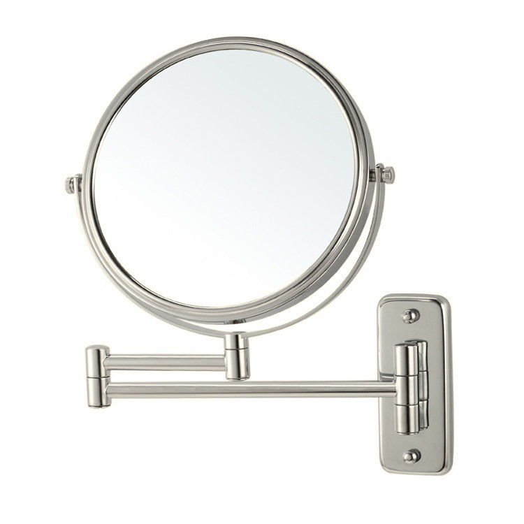 Breece Metal Flat Wall Mirror, Satin Nickel