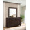 Commode 6 tiroirs avec miroir Vicdan cacao foncé Vicdan