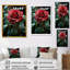 Rétro rose rouge II - roses, art mural-1051382339-861861204