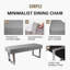 Banc rembourré en similicuir Cialan avec structure en acier inoxydable-12002532-35640927