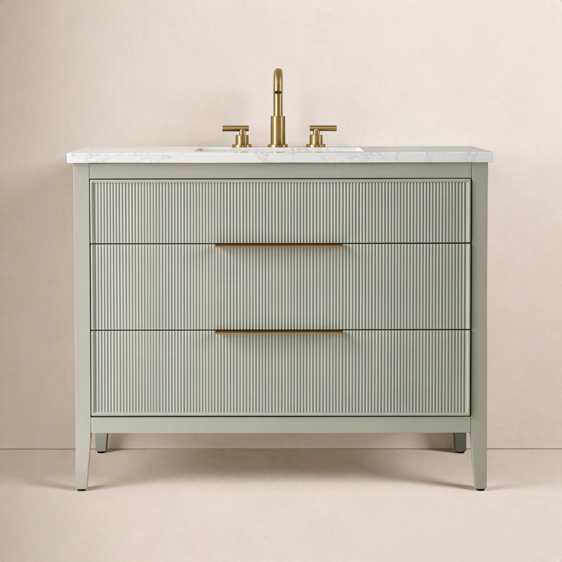 Emma 42" W Single Vanity, Light Sage