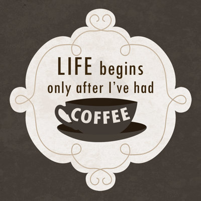Life Begins Coffee - Wrapped Canvas Print