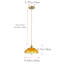 1 luminaire suspendu en verre à intensité variable brun doré