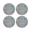 Sous-verres ronds en cuir Coco Bleu Vegan-119015052