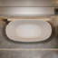 Baignoire de trempage autoportante en résine de 61 po à surface solide avec trop-plein et drain escamotable 61 po-120198465